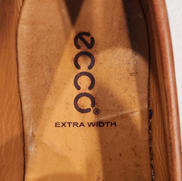 Ecco Comfort Zone Hand Sewn Leather Shoes Mens Size 44 US 11 WIDE‎ - Picture 9 of 10